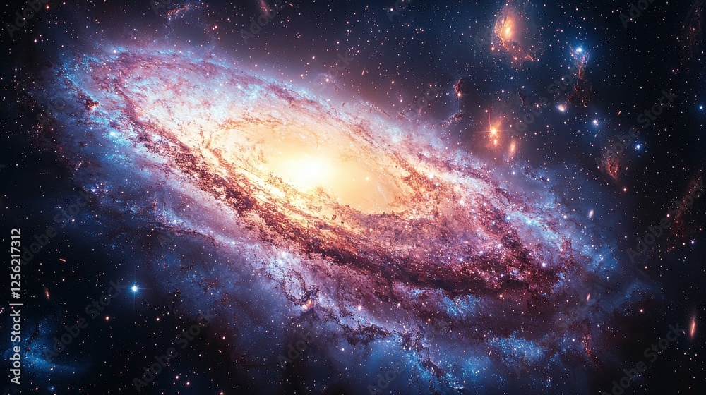 Fototapeta premium Stunning Spiral Galaxy in Deep Space