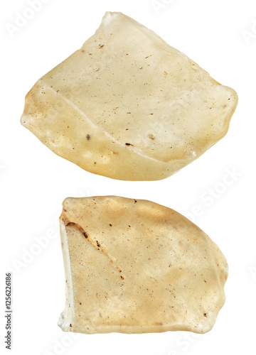 specimens of uncut libyan desert glass cutout