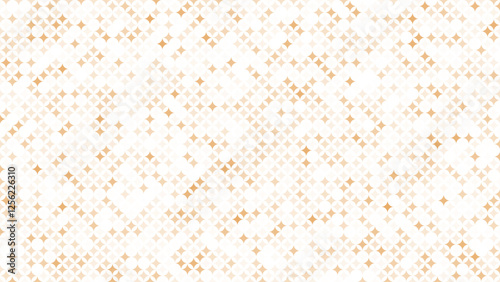 Geometric pattern with gold and white diamond shapes creating an elegant abstract background. Vector illustration.