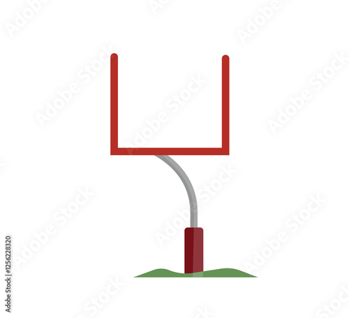 A American football Goal isolated black and white clip art vector collection set, Football Goal collection vector set with white background