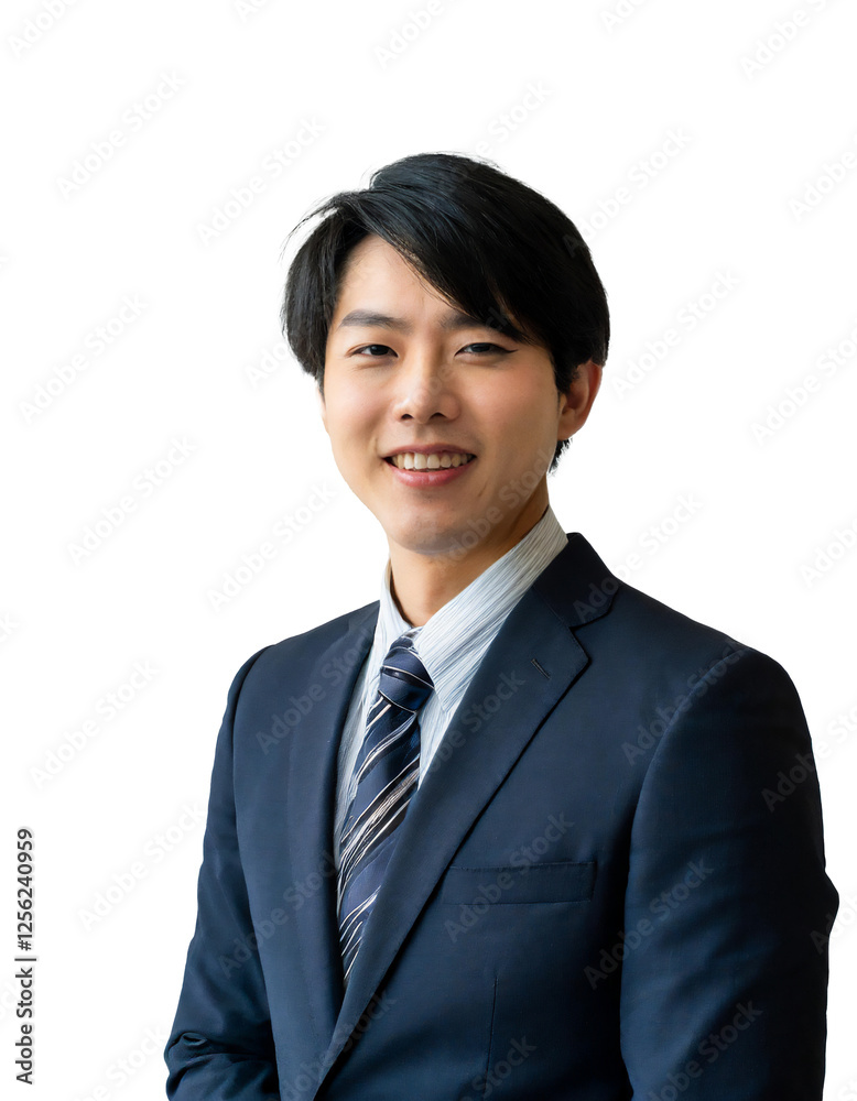 Portrait of only one Man. White Background. Portrait of only one Man. White Background.