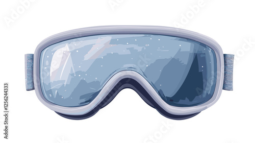 Ski or snowboarding goggles isolated on a white background. Winter sport accessorie icon. skiing mask or glasses vector illustration