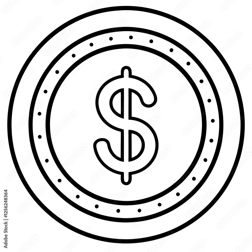 vector illustration of a dollar icon vector illustration of a dollar icon