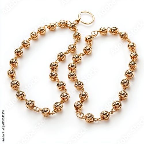 Wallpaper Mural Gold necklace isolated on white background. Torontodigital.ca