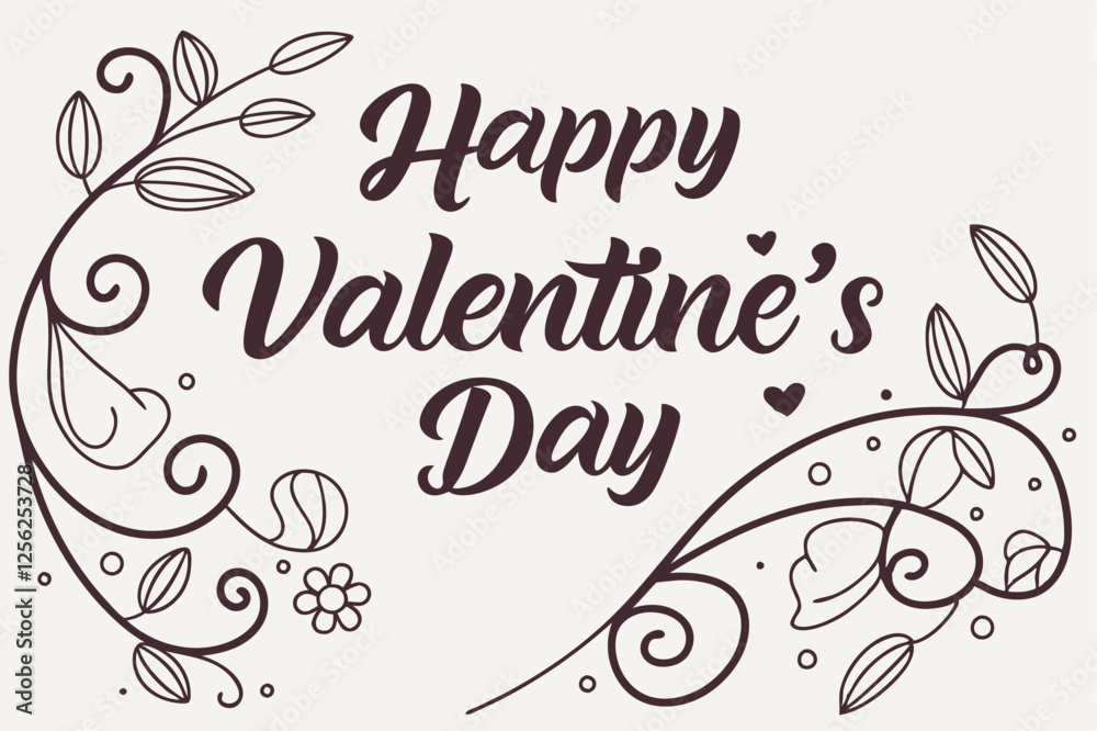 Happy Valentine's Day Typography Design Happy Valentine's Day Typography Design