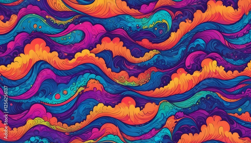 An Abstract Psychedelic Wave Background