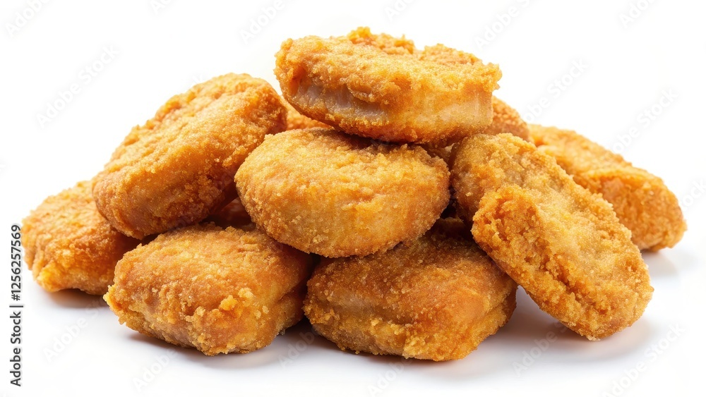 Chicken Nuggets on White Background Chicken Nuggets on White Background