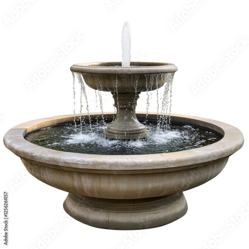Elegant Garden Fountain with Cascading Water Feature
