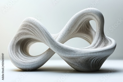 An artistic infinity sculpture showcasing fluid lines and intricate curves, symbolizing continuity and interconnectedness in modern design.