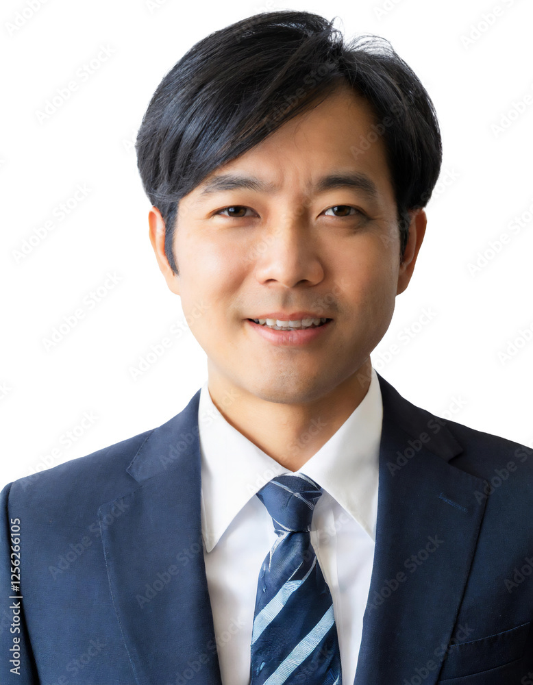 Portrait of only one Man. White Background. Portrait of only one Man. White Background.