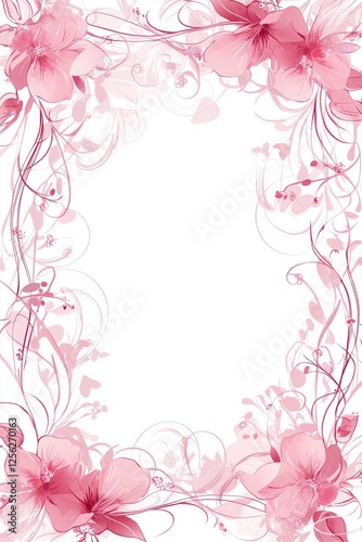 Wallpaper Mural Wedding postcard design featuring delicate blush pink floral elements for romantic invitations Torontodigital.ca