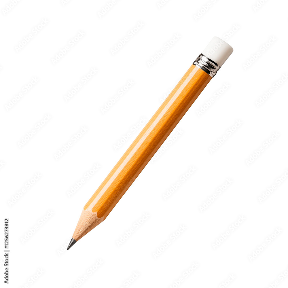 Wooden pencil with pointed tip placed on a clean surface ready for writing or sketching in a creative workspace setting Wooden pencil with pointed tip placed on a clean surface ready for writing or sketching in a creative workspace setting