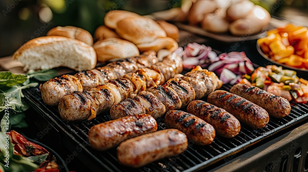 Aussie barbecue event featuring sausages and bread rolls, celebrating Australian cuisine and outdoor gatherings. Aussie barbecue event featuring sausages and bread rolls, celebrating Australian cuisine and outdoor gatherings.