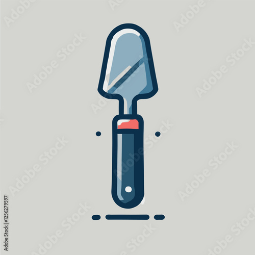 Garden Trowel Line Art Illustration – Modern Vector Design for Gardening Tools