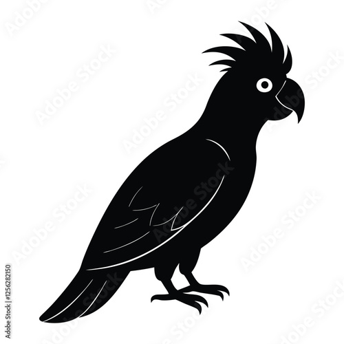 A cockatoo vector silhouette illustration