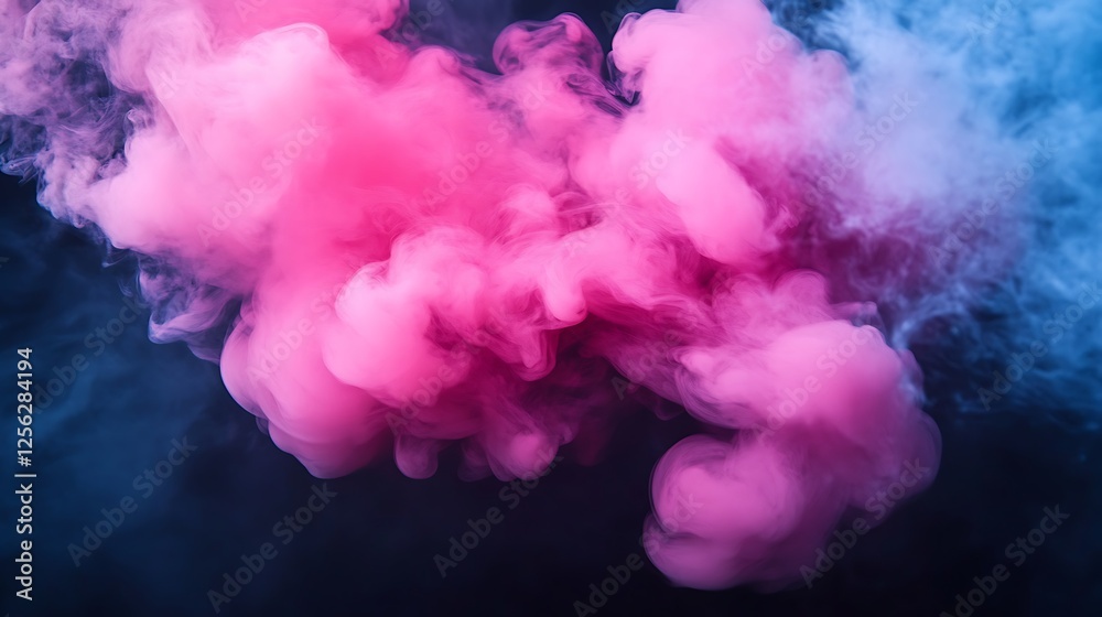 Pink blue smoke swirls, dark background Pink blue smoke swirls, dark background