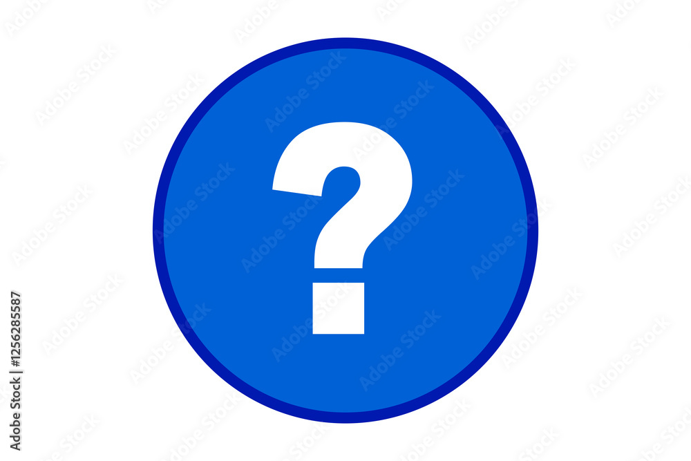 white question mark icon on blue round circle background for app, logo, UI, UX, web, website, design white question mark icon on blue round circle background for app, logo, UI, UX, web, website, design