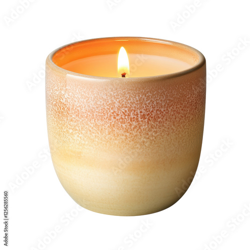 Elegant Orange Gradient Scented Candle on a white background.