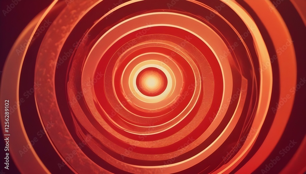 Fototapeta premium Abstract Swirl and Spiral Red Concentric Circles Creating a Dynamic Texture for a Bold Wallpaper