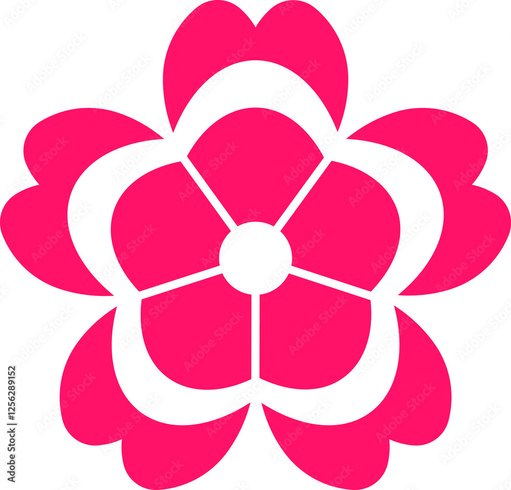 Cherry Peach plum Blossom flower spring flowers flat icon set for apps websites or print Cherry Peach plum Blossom flower spring flowers flat icon set for apps websites or print