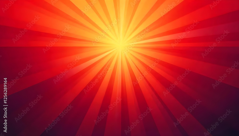 Obraz premium abstract gradient red and orange sunburst background with rays