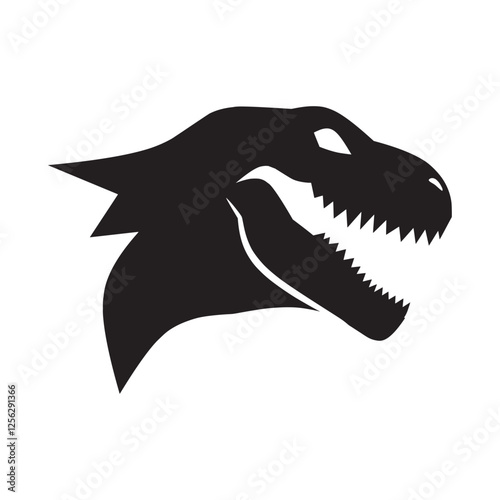 Tyrannosaurus Rex head drawing vector illustration