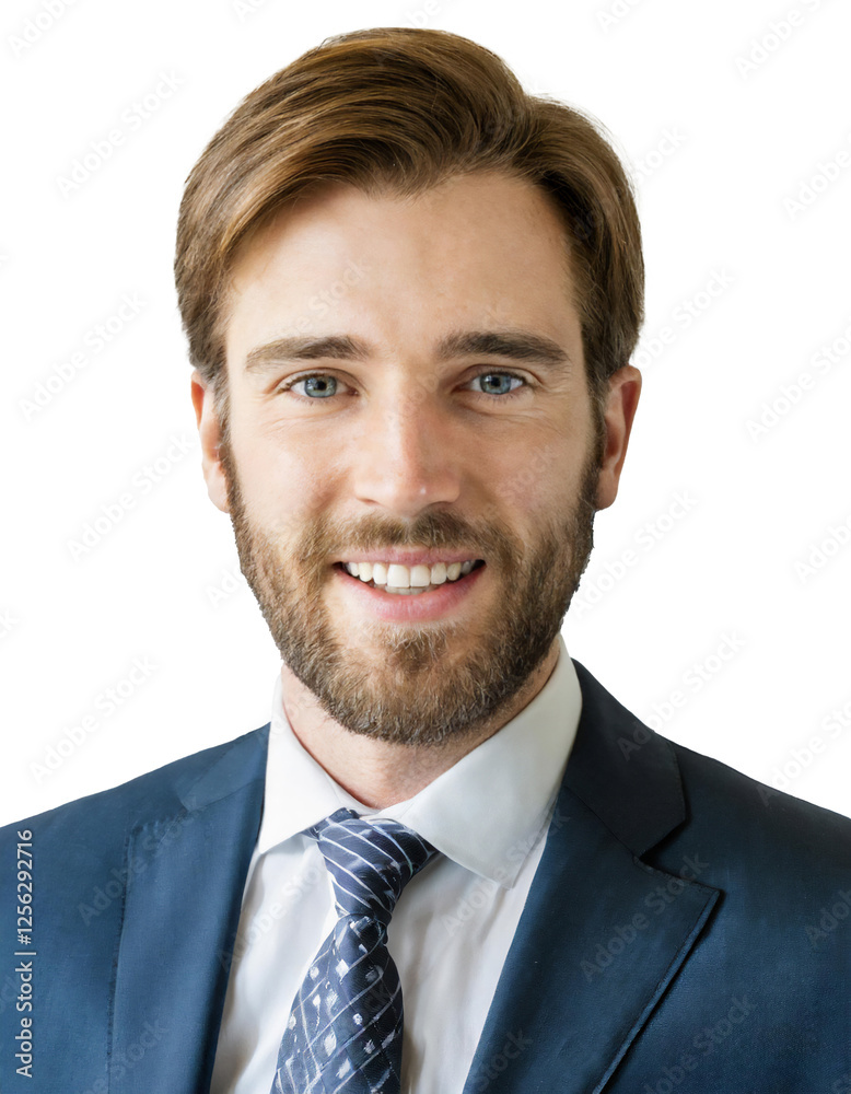 Portrait of only one Man. White Background. Portrait of only one Man. White Background.