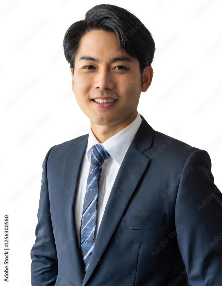 Portrait of only one Man. White Background. Portrait of only one Man. White Background.