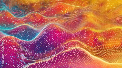 A wavy background of connected dots and lines, like a digital neural network.  Perfect for presentations.