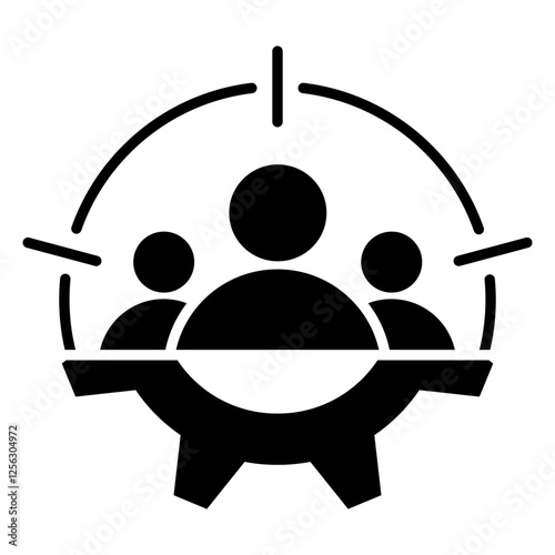 Focus Group Glyph Icon