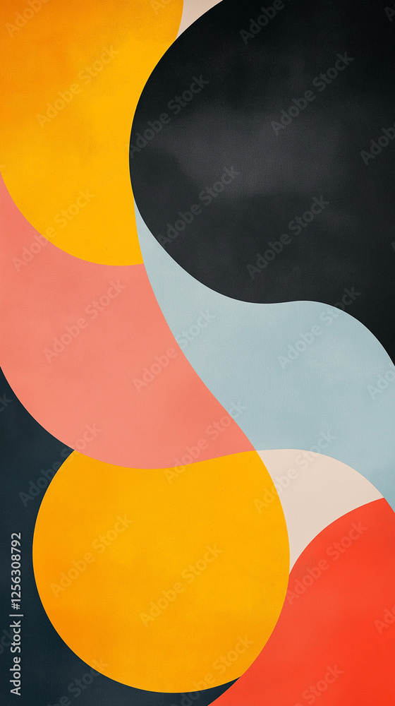 Large abstract shapes background with text space