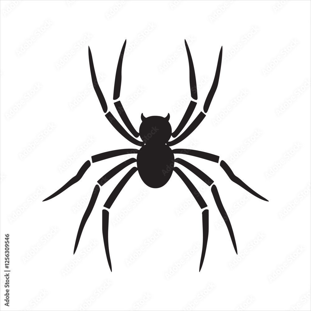 Creepy Yet Minimal Spider Silhouette Design for Web Graphics Creepy Yet Minimal Spider Silhouette Design for Web Graphics
