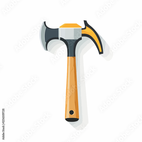Hammer, 3D,Hammer logo,vector illustration.	
