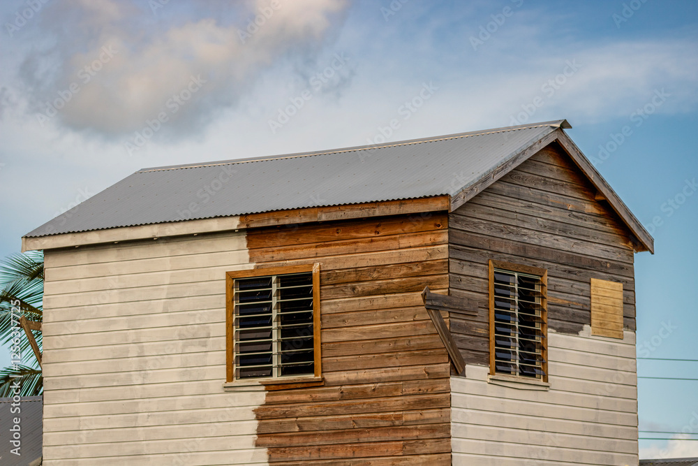 Old house in Antigua and Barbuda, Caribbean Old house in Antigua and Barbuda, Caribbean