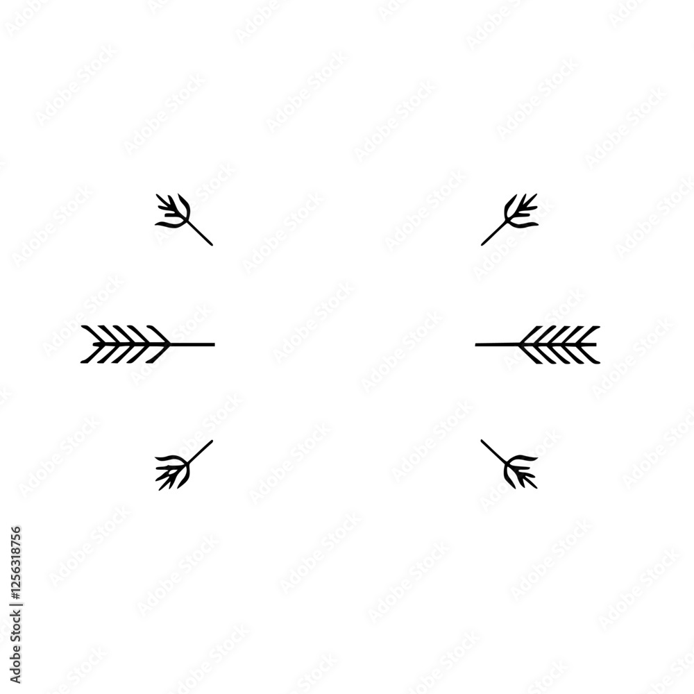 Fototapeta premium Black and White Minimalist Abstract Arrow Composition with an Artistic Aesthetic.