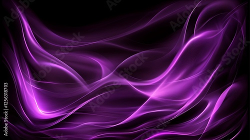 Wallpaper Mural Purple abstract waves, dark background Torontodigital.ca