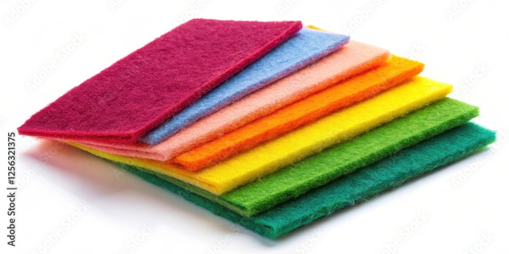 Fototapeta premium Colorful Cleaning Sponges on White Background