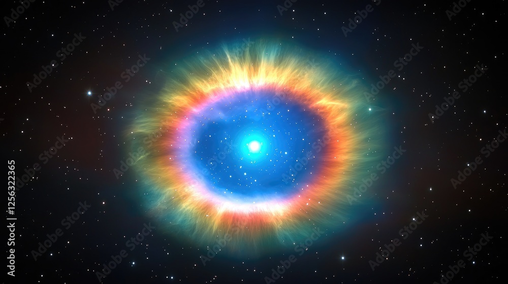 Obraz premium Astronomical explosion of colors outer space digital artwork cosmic environment vibrant viewpoint stellar concept