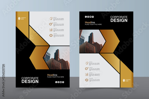 Modern Layout Flyer. Corporate Book Cover Design, EPS Vector Template. Can be Adapt to Brochure, Annual Report, Magazine, Business Presentation, Poster, flyer, Banner, Website

