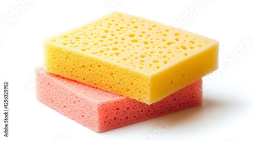 A dish cleaning sponge isolated on a white background