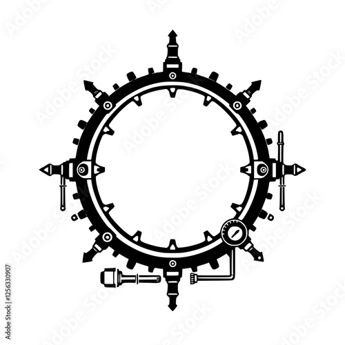 "Steampunk Circular Gear Wheel"