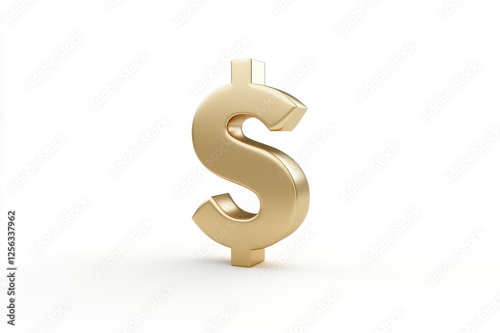 3D Money Goal Icon Isolated and White Background 3D Money Goal Icon Isolated and White Background