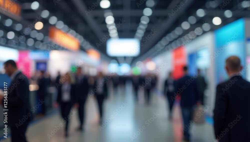 Blurred background perfect for copy space in a busy trade show scene Blurred background perfect for copy space in a busy trade show scene