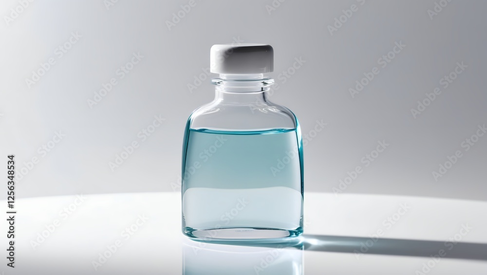 perfume bottle mockup design with blue liquid perfume bottle mockup design with blue liquid