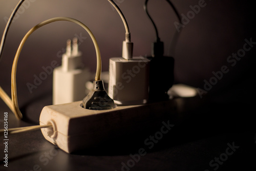 Charger for smartphones in a socket photo