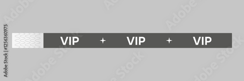 Black vip wrist bracelet for event