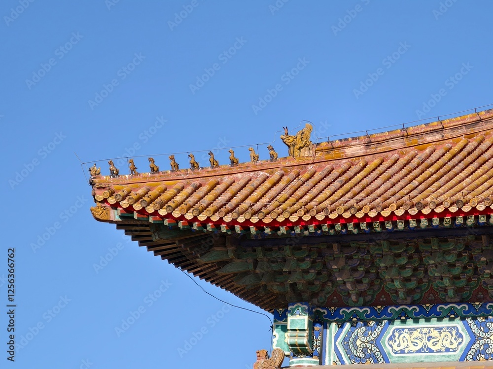 The architecture of Taimiao Imperial Ancestral Temple in Beijing, China The architecture of Taimiao Imperial Ancestral Temple in Beijing, China