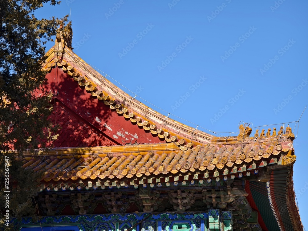 The architecture of Taimiao Imperial Ancestral Temple in Beijing, China The architecture of Taimiao Imperial Ancestral Temple in Beijing, China