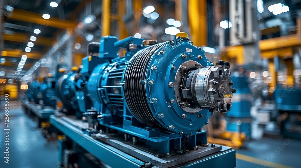 A close-up of a high-tech engine assembly illuminated by factory lighting, indicating the precision involved in creating critical machinery for modern transportation. A close-up of a high-tech engine assembly illuminated by factory lighting, indicating the precision involved in creating critical machinery for modern transportation.