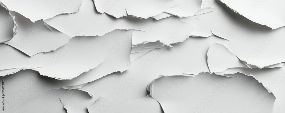 Torn white paper texture with overlapping layers Torn white paper texture with overlapping layers